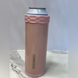 Corkcicle Slim Arctican 12 oz Alani Light Pink Rose Quartz Can Cooler EUC